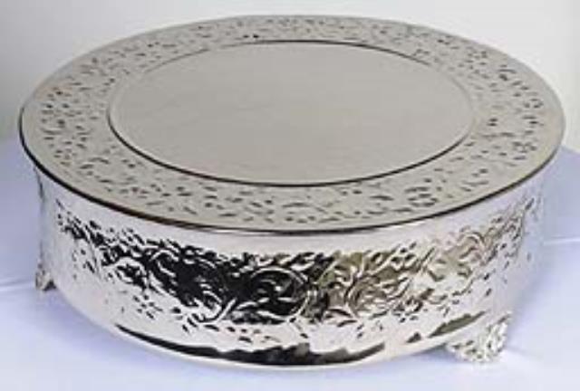 Rental store for Silver Cake Stand Round 18 in New Orleans LA