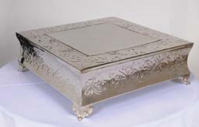 Rental store for Silver Cake Stand Square 18 in New Orleans LA