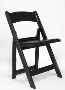 Rental store for Black Padded Resin Folding Chair in New Orleans LA