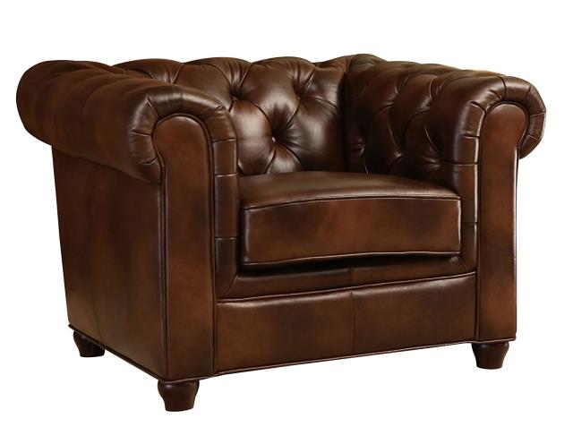 Rental store for Brown Leather Tufted Chair in New Orleans LA