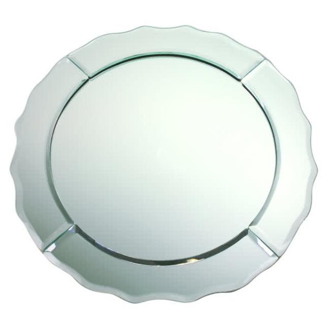 Rental store for Mirror Scalloped Edge Glass Charger 13 in New Orleans LA