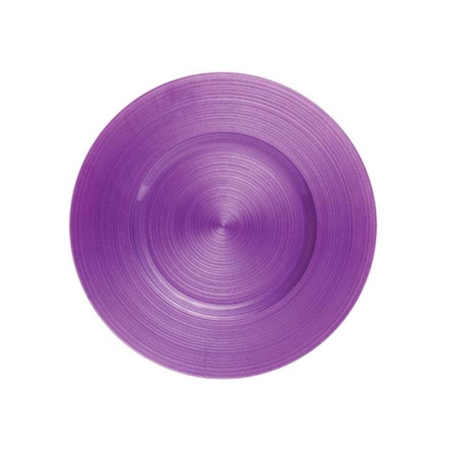 Rental store for Plum Ripple Glass Charger 13 in New Orleans LA