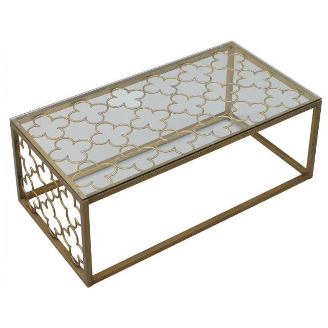 Rental store for Gold Metal and Glass Coffee Table in New Orleans LA