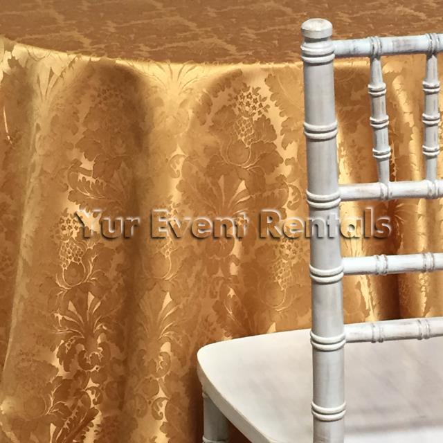 Rental store for 120  Damask Linen- Gold in New Orleans LA