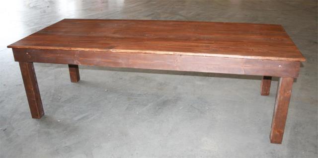 Rental store for 8  x 40  Dark Walnut Farm Table in New Orleans LA