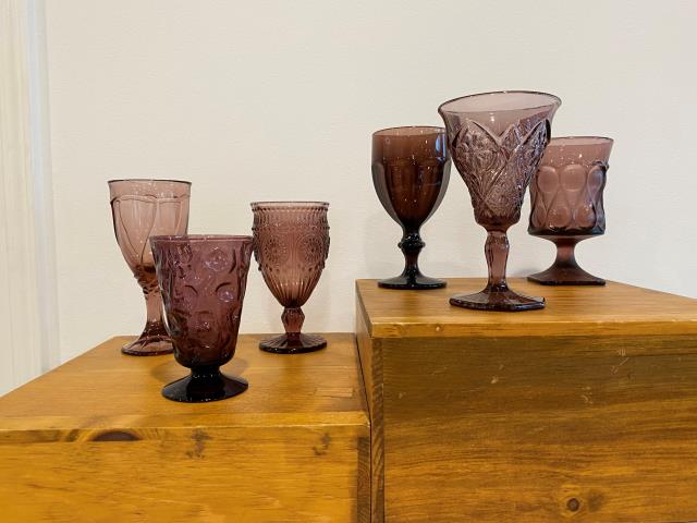 Rental store for Vintage Purple Goblets-Mixed Styles in New Orleans LA