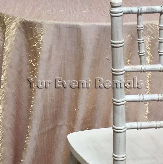 Rental store for Ivory 120  Rd Iridescent Crush Linen in New Orleans LA