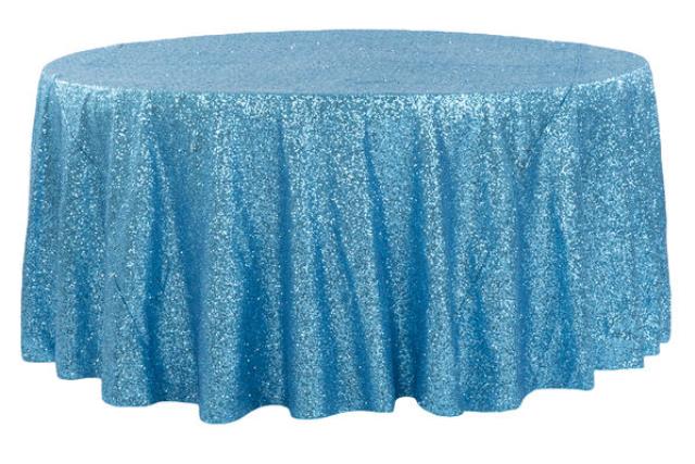 Rental store for Glitz Sequin 132  Round- Aqua Blue in New Orleans LA
