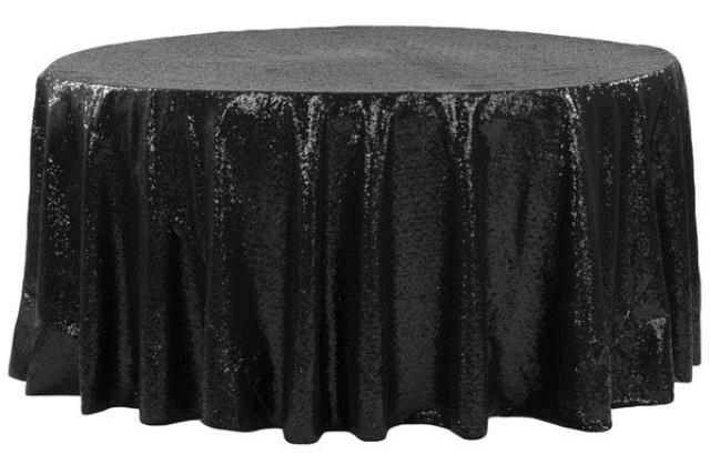 Rental store for Glitz Sequin 132  Round- Black in New Orleans LA