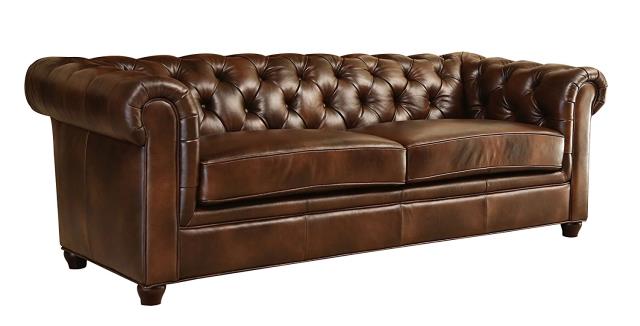 Rental store for Brown Leather Tufted Sofa in New Orleans LA