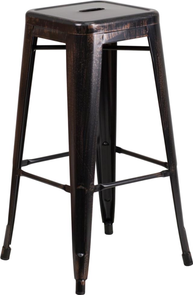 Rental store for Antique Gold Metal Barstool 30 H in New Orleans LA