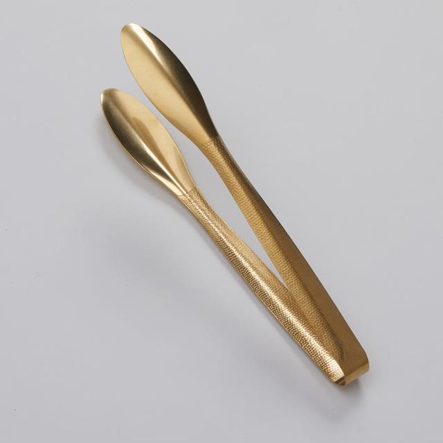Rental store for Gold Hammered Serving Tongs 11.75 in New Orleans LA
