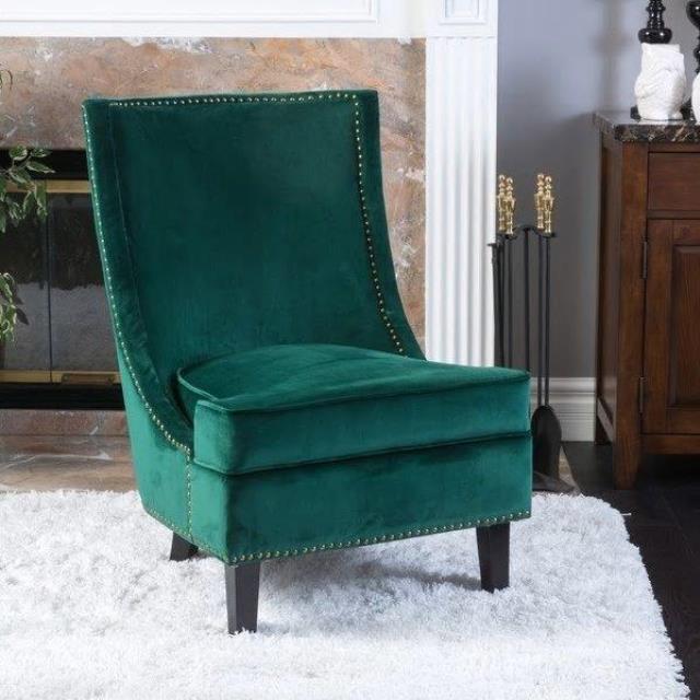 Rental store for Velvet Green Accent Chair in New Orleans LA