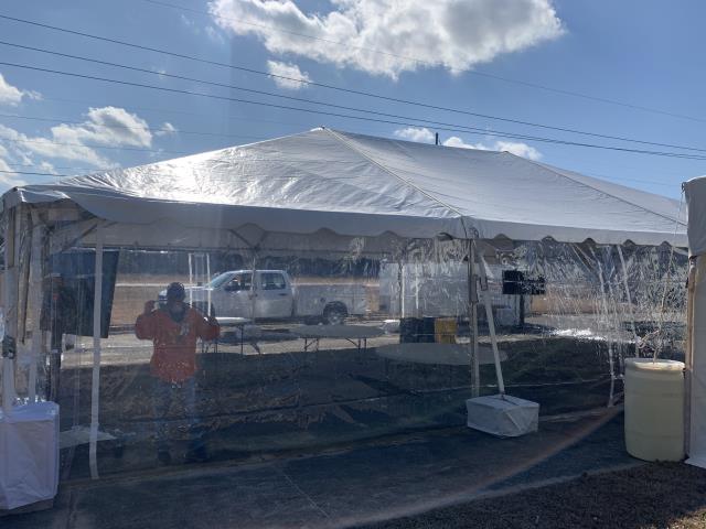 Rental store for 8 x20  Clear Side Wall- DR L S in New Orleans LA