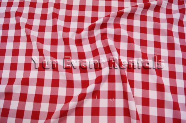 Rental store for Red   White Gingham Checker 72x120 in New Orleans LA