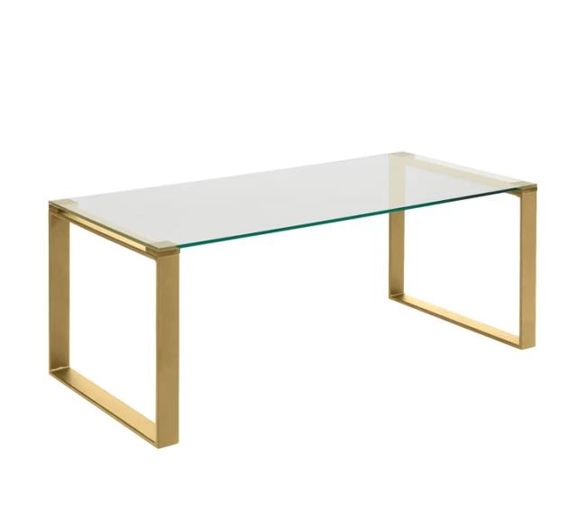 Rental store for Gold Glass Top Coffee Table in New Orleans LA