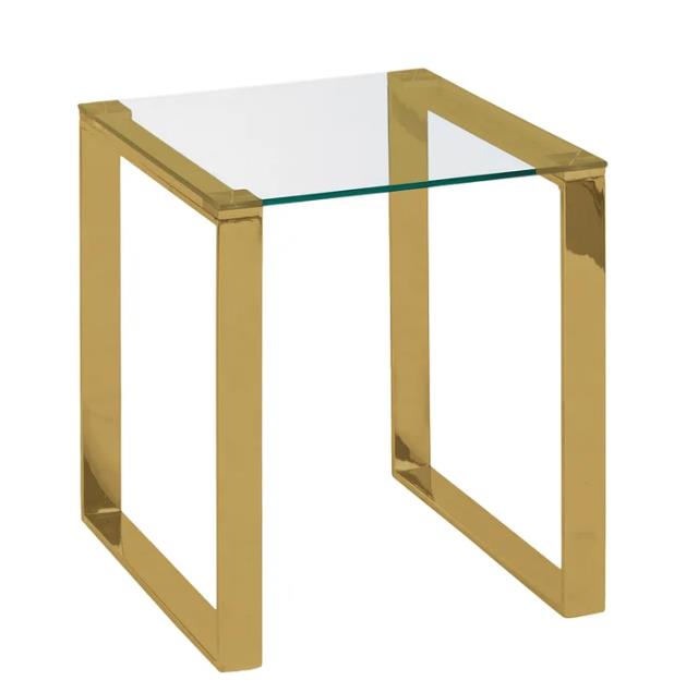 Rental store for Gold Glass Top Side Table in New Orleans LA