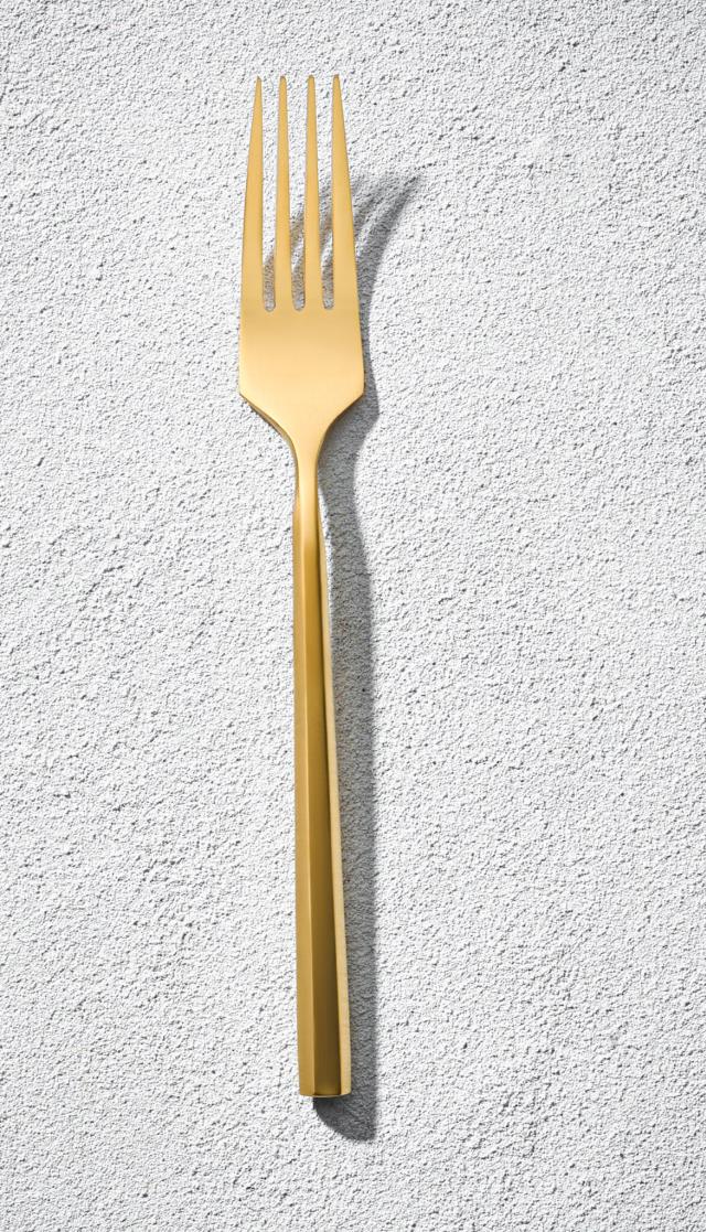 Rental store for Sutherland Brushed Gold Dinner Fork in New Orleans LA