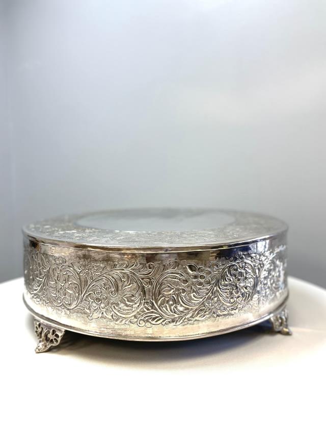 Rental store for Silver Cake Stand Round 22 in New Orleans LA